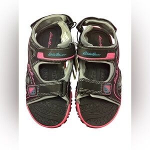 Eddie Bauer Kids Black and Pink Adventure Sandals